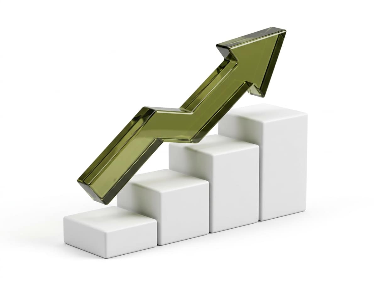 Our Achievements Growth Arrow Graphic