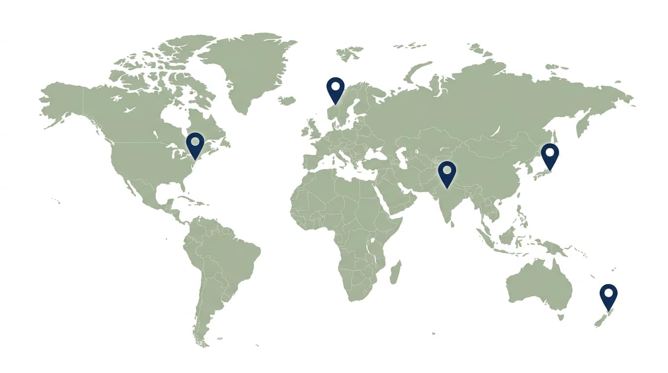 Global Presence World Map